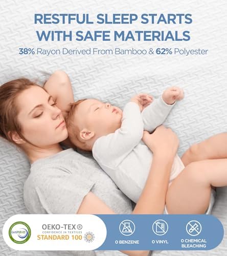 Emircey Home 100 Waterproof Queen Mattress Protector with 3D Air Mesh Cover