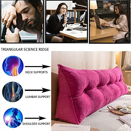 Triangular Fleece Reading Pillow for Headrest Support and Day Use