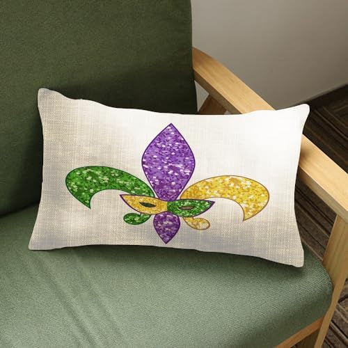 Mardi Gras Beautiful Fleur De Lisa PILLOW COVER