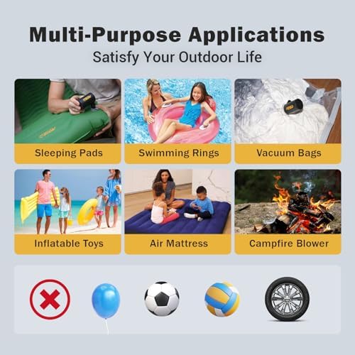 Compact Powerful Air Pump for camping or backyard use