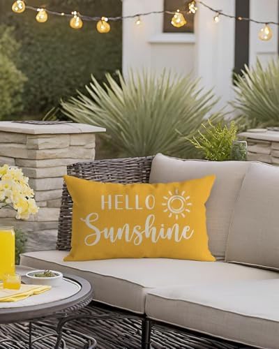 PANDICORN Hello Sunshine Throw Pillow Cover 12x20