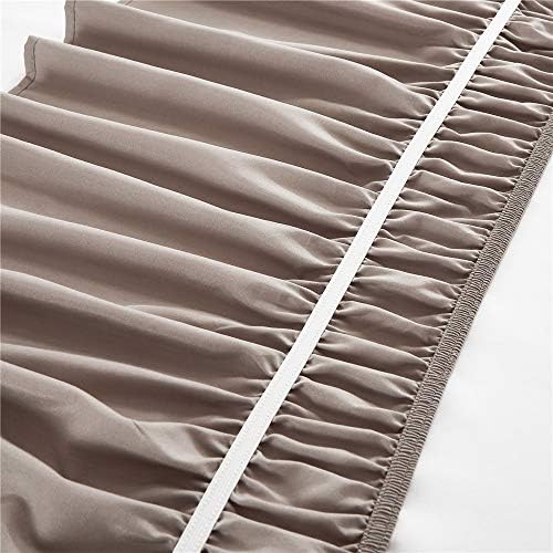 MEILA QueenKing Bed Skirt Tailored Drop Smooth Fabric Easy to Install