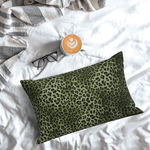 Bleached Sage Leopards 12x20 Set of 2 Durable Outdoor Pillow Covers