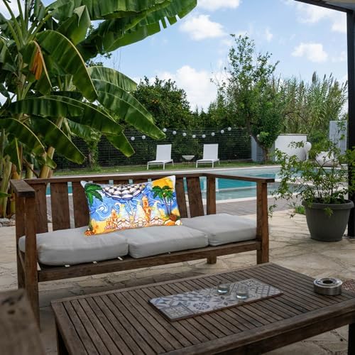 Relaxation in Style tropical Summer Lumbar Pillow Cover 12x20 inches