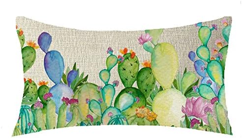 NIDITW Summer Cactus Pillow Cover 12x20
