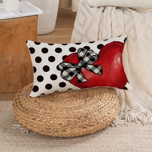 Valentines Day Heart Throw Pillow Cover for Home Decor