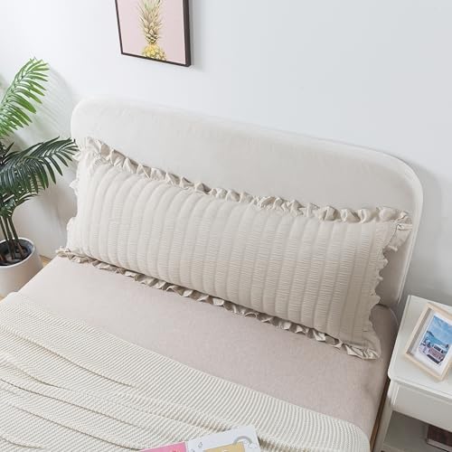 Premium Seersucker Body Pillowcase - Soft Wrinkle-Resistant Boho-Style Bedding