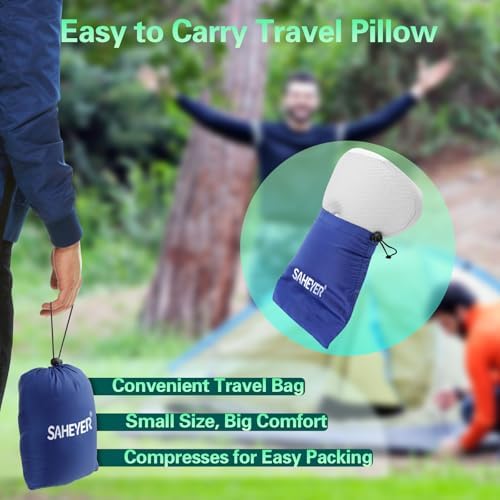 Memory Foam Camping Pillow with Neck Support