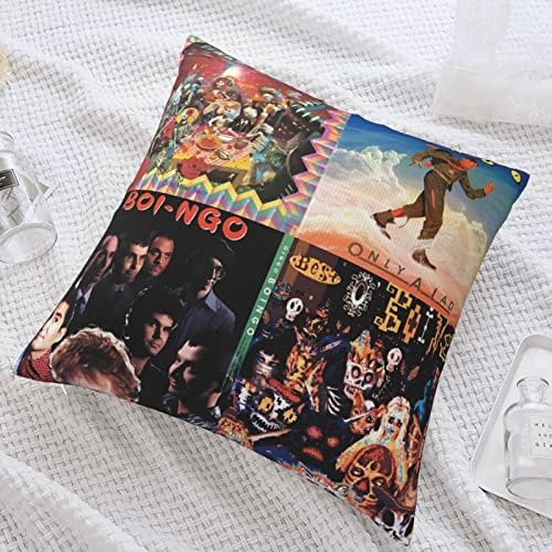 Premium 18x18 Throw Pillow Covers for Oingo Singer Boingo Band Bed Pillows