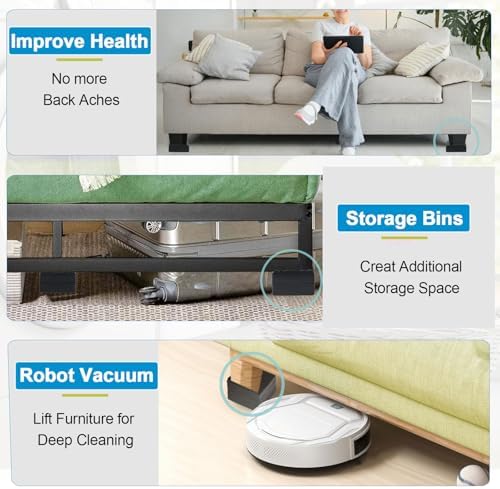 Adjustable 1-4 inch bed risers sturdy and versatile