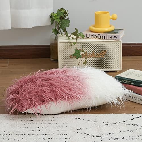 Davids Home Faux Fur Luxury Lumbar Pillowcase for Sofa Bed Living Room