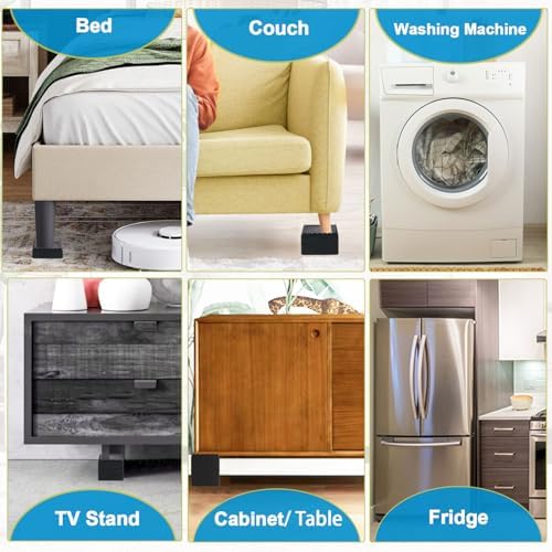 Adjustable 1-4 inch bed risers sturdy and versatile