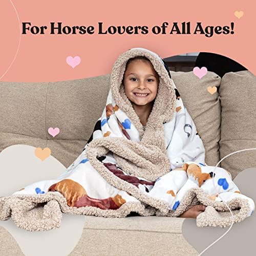 OBSI Soft Horse Blanket for Girls