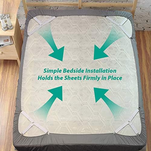 RayTour Bed Sheet Holder Straps with Clamps