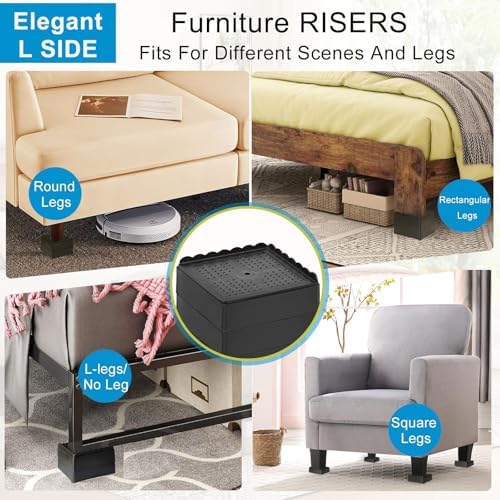 Adjustable 1-4 inch bed risers sturdy and versatile
