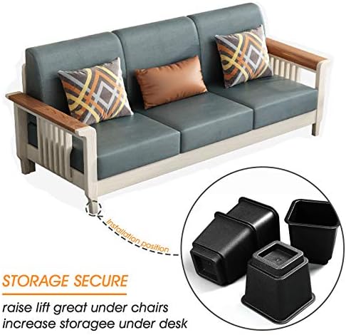 Ihomepark Bed Risers 3-Inch Set of 4