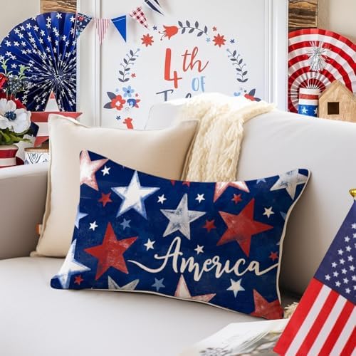 Patriotic 4th of July 12x20 Inch Pillow Case