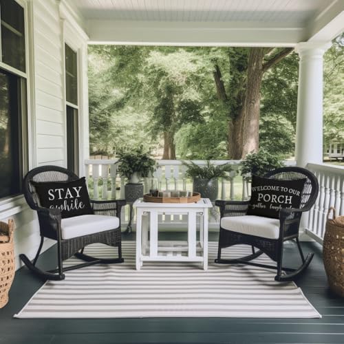 Cozy Farmhouse Porch Pillow Covers
