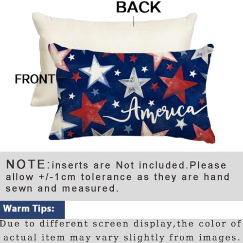 Patriotic 4th of July 12x20 Inch Pillow Case