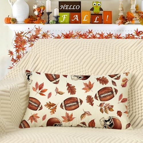 4TH Emotion Autumn Shapes Lumbar Pillow Covers 12x20inch
