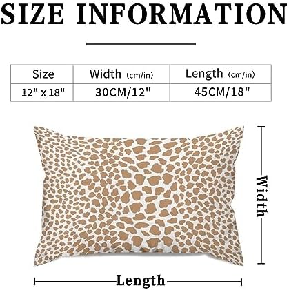 12x18 Animal Skin Leopard Print Pillow Cover with Zipper