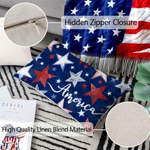 Patriotic 4th of July 12x20 Inch Pillow Case