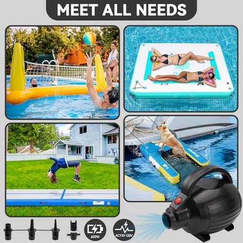 LCD 600W Air Pump for Inflatable Mattress and More