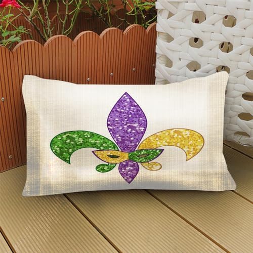 Mardi Gras Beautiful Fleur De Lisa PILLOW COVER