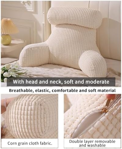 Luxurious Reading Pillow with Back Support for Relaxing