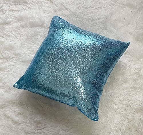 Perfect Sparkling Sky Blue Throw Pillow Covers