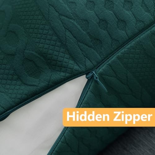 Cikary Dark Green Throw Pillow Covers Set of 2 12x20