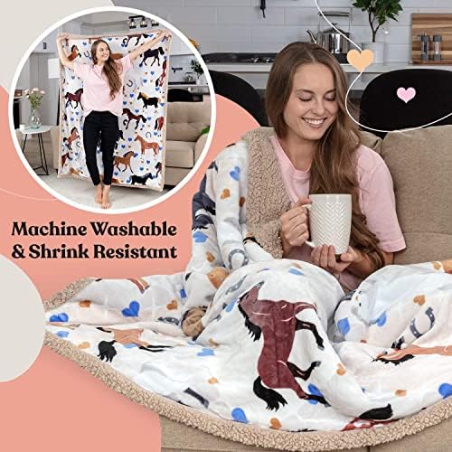 OBSI Soft Horse Blanket for Girls