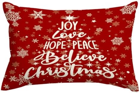 RABUSOFA Red Christmas Pillow Covers 12x20