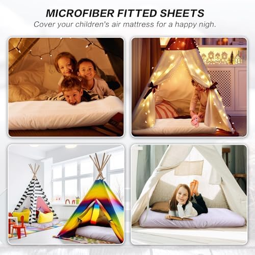 Perfect for Kids Sleepover with 6 Microfiber Fitted Sheets