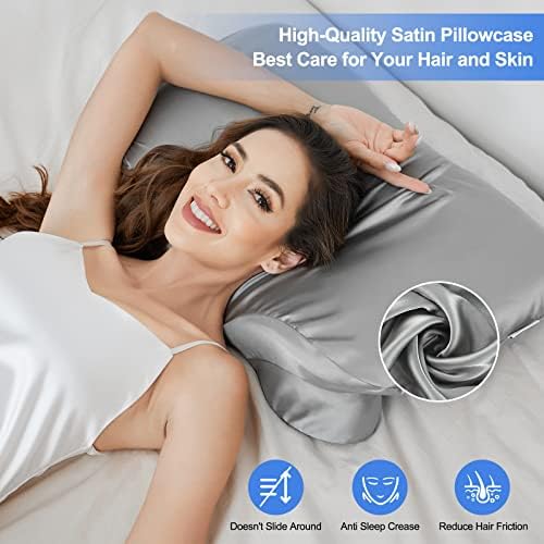 Satin Pillowcase for Zelimun cervical pillow Smooth Ergonomic Sleep Cover with Zipper