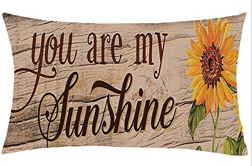Versatile 12x20 Sunflower Throw Pillow Cover for Home Kitchen Festival Gift