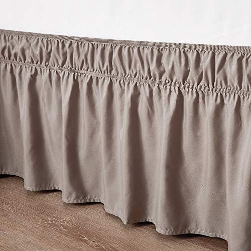 MEILA QueenKing Bed Skirt Tailored Drop Smooth Fabric Easy to Install