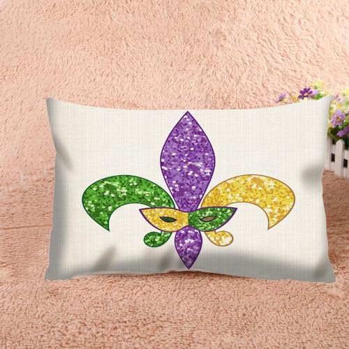 Mardi Gras Beautiful Fleur De Lisa PILLOW COVER