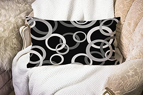 Smooffly Black Circle Pillow Cover