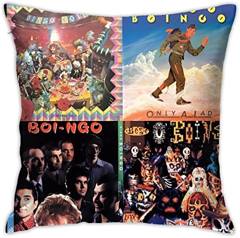 Premium 18x18 Throw Pillow Covers for Oingo Singer Boingo Band Bed Pillows