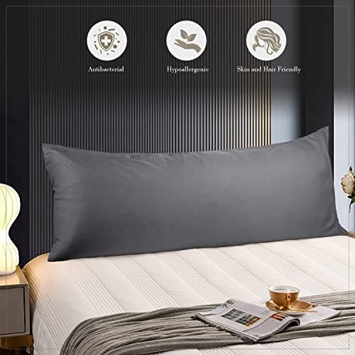 Wishsmile Cool Bamboo Pillowcase 20x54IN Dark Grey
