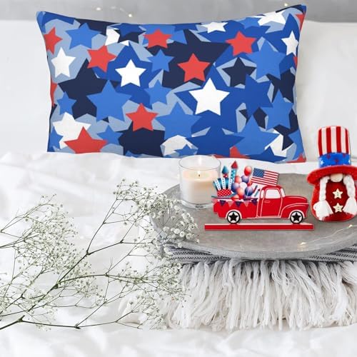 FJTP Patriotic 12x20 Lumbar Pillow Cover for 4th of July