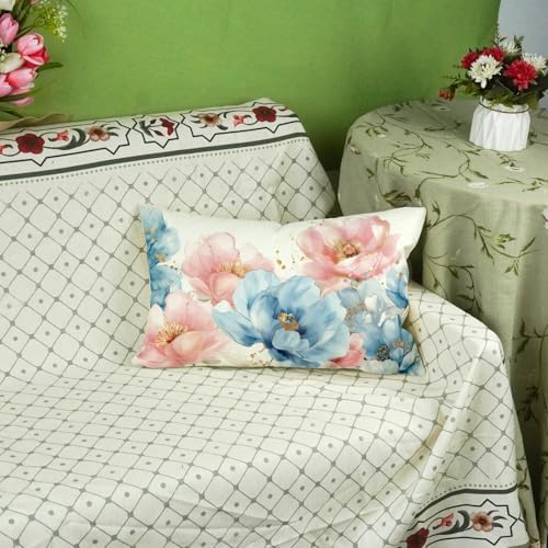 ONWAY Spring Floral Lumbar Pillow Cover