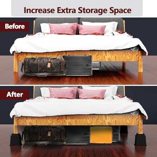 Demiwise Adjustable Bed Risers - Elevation Options for Beds couches tables chairs