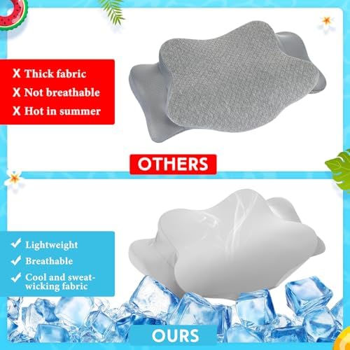 Hahafelt Cooling Cervical Pillowcase Perfect Support for Neck