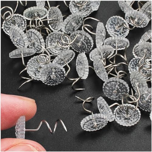 Elegant Upholstery Tacks with Twist DesignNo-Slip Bed Skirt Pins