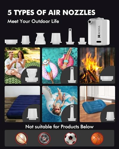 AKSOUL Portable Electric Air Pump for Inflatables