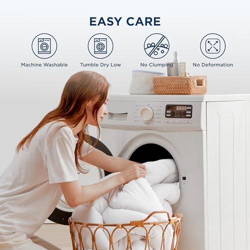 Bedsure Queen Mattress Pad - Quilted Noiseless Machine Washable Protector
