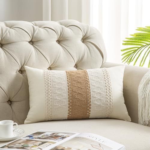 Elegant Lumbar Pillow Cover 12x20 Inch for Losing Bulges 1 Piece