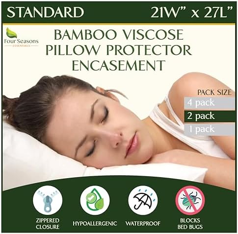 Waterproof Bamboo Pillow Protector by Four Seasons Essentials